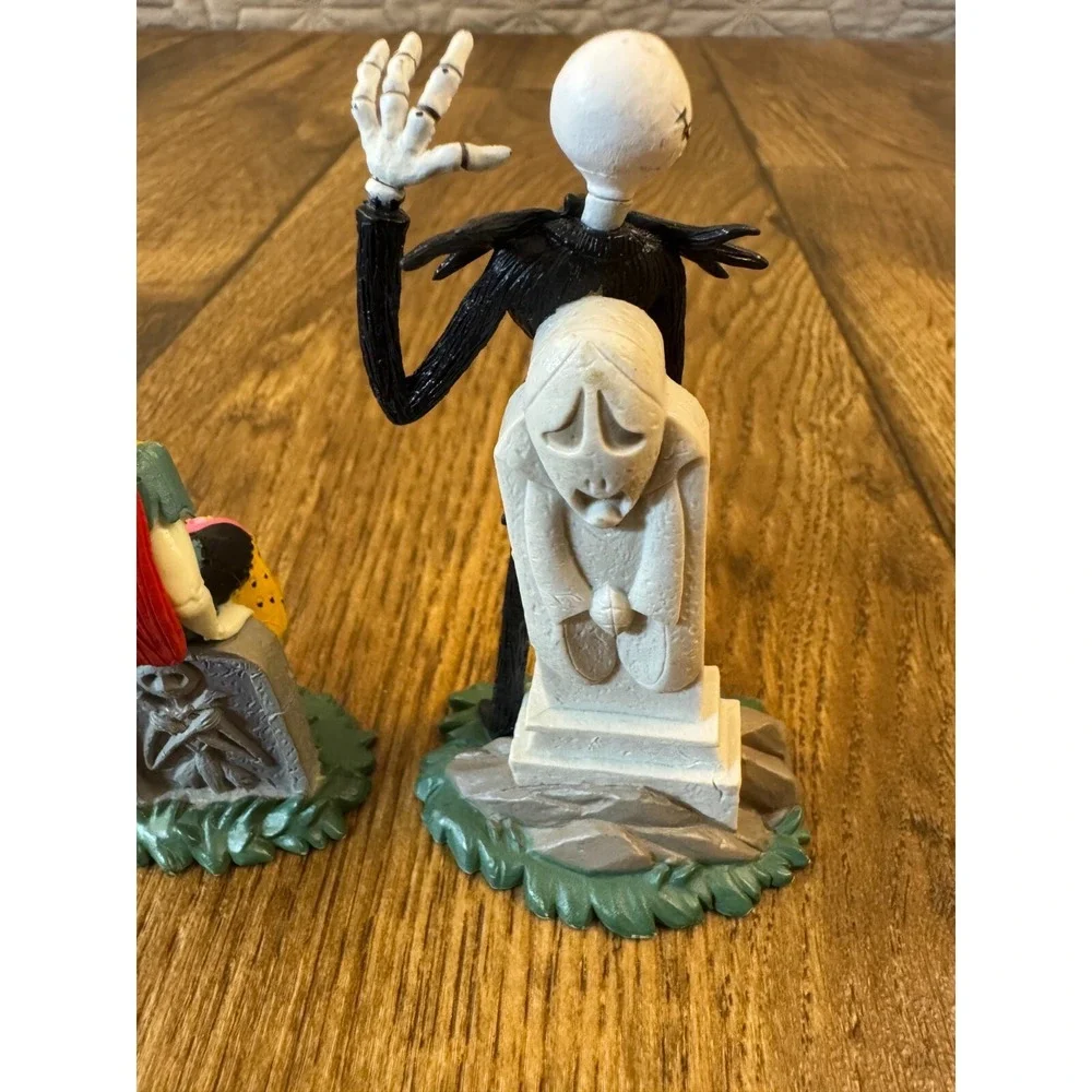 Disney Nightmare Before Christmas Jack Skellington Sally Figures Cake Topper Lot